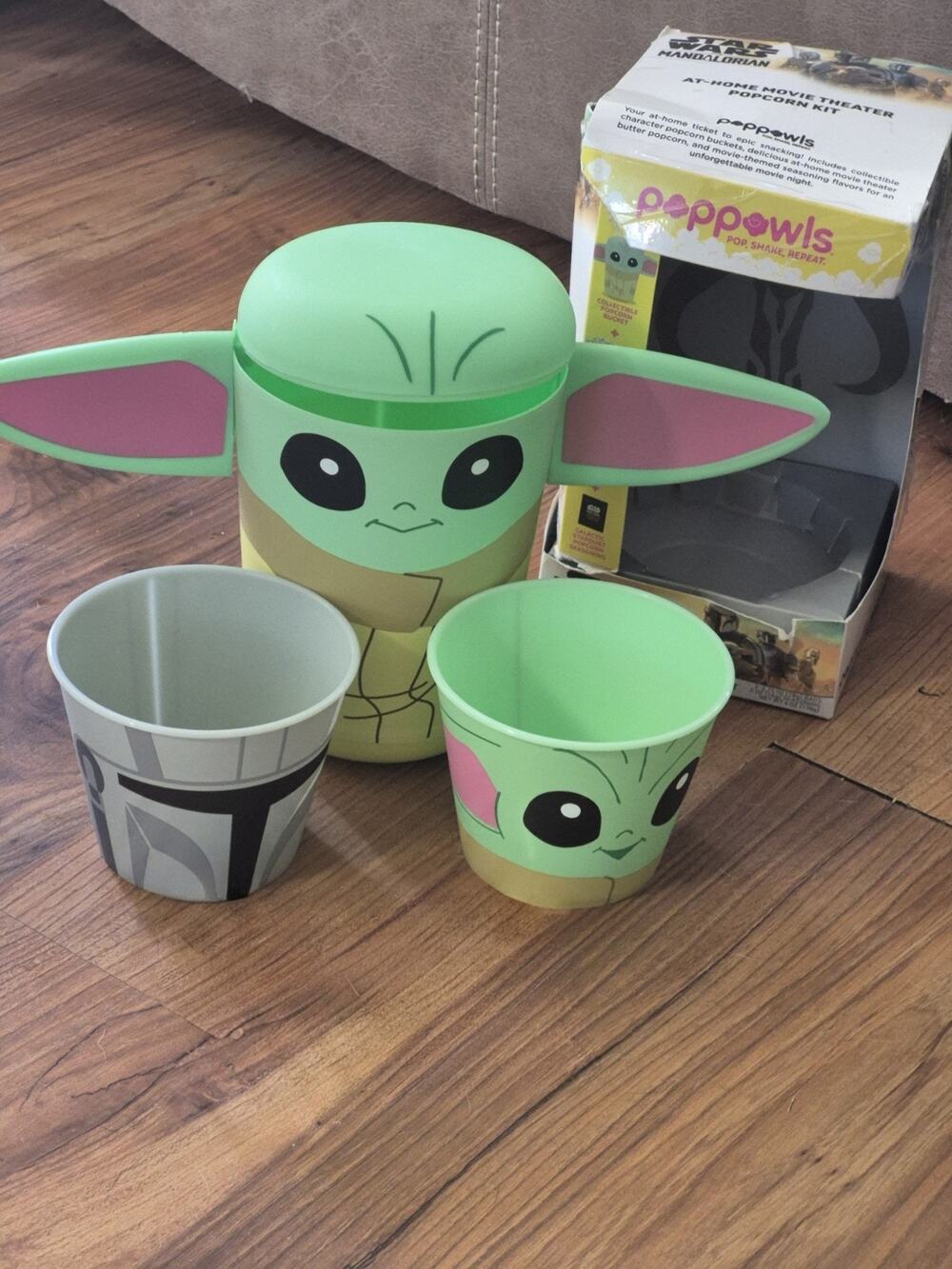 Poppowls At Home Movie Theater Popcorn Kit Mandalorian Grogu 3 Bowls No Popcorn